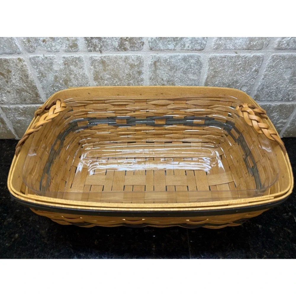 NEW Longaberger 1997 Collectors Club Welcome Home Basket: Box, Liner & Protector